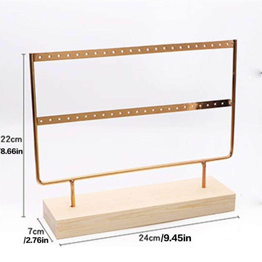 Подставка для ювелирных изделий из металла и дерева, держатель для ожерелий, стойка для хранения сережек, подставка для демонстрации сережек