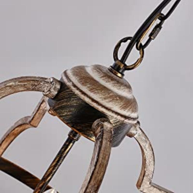 Металлическая люстра, освещение, потолочный светильник из состаренного дерева, кухонный прихожая, фойе