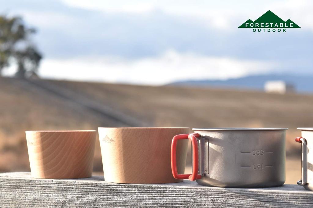 FORESTABLE Буковая чашка S Деревянная Натуральное дерево Открытый Кемпинг