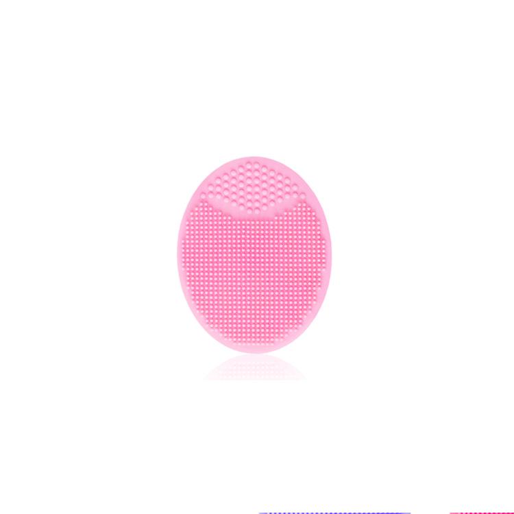 Silicone Oval Baby Face Wash and Massage Brush with Suction Cup, Multi-color Available