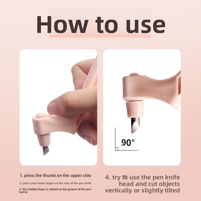 Вращающийся на 360° нож для резьбы Простой ручной нож для резки бумаги Инструмент для резки в офисе DIY универсальный нож