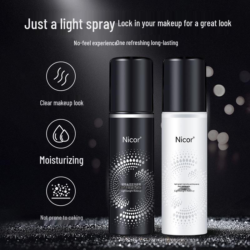 Спрей для фиксации макияжа Nicor Light & Hydrating: Освежающий, Увлажняющий, Сияющий Финиш
