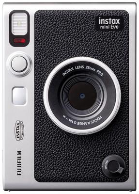 Fujifilm Гибридная камера моментальной печати Instax Mini Evo Черная MINI EVO BLACK Идеально подходит для Рождества или Новых подарков (Мгновенная камера/Принтер для смартфона/Цифровой
