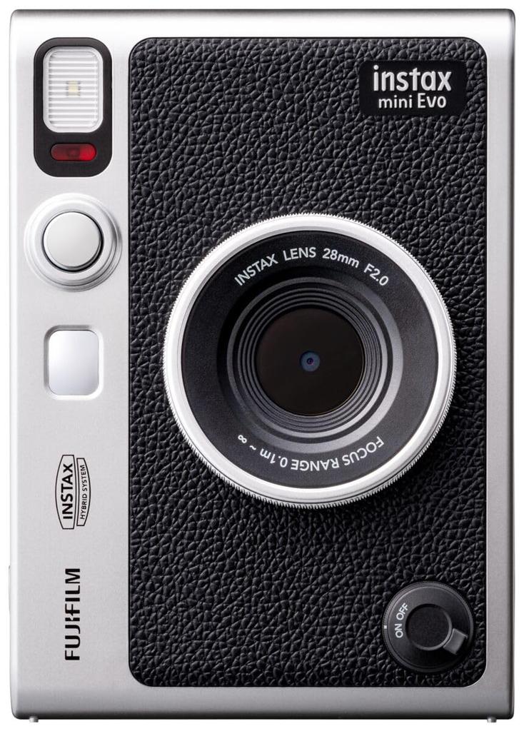 Fujifilm Instax Mini Evo Hybrid Instant Camera Perfect for Christmas or New (Instant Camera/Smartphone Printer/Digital Camera) - Year's Gifts. Black.