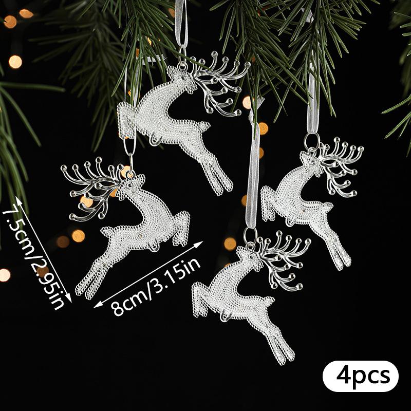 Рождественское креативное украшение Рождественская елка Подвеска для рождественской вечеринки Подвесные прозрачные акриловые аксессуары