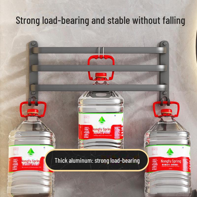 Алюминиевая настенная вешалка для полотенец без отверстий и полка для хранения вещей для кухни и ванной комнаты