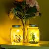 1pc Solar Mason Jar Light Waterproof Fairy Firefly Jar Lids Lamp For Holiday Party Christmas Patio Lawn Garden Decor Lighting