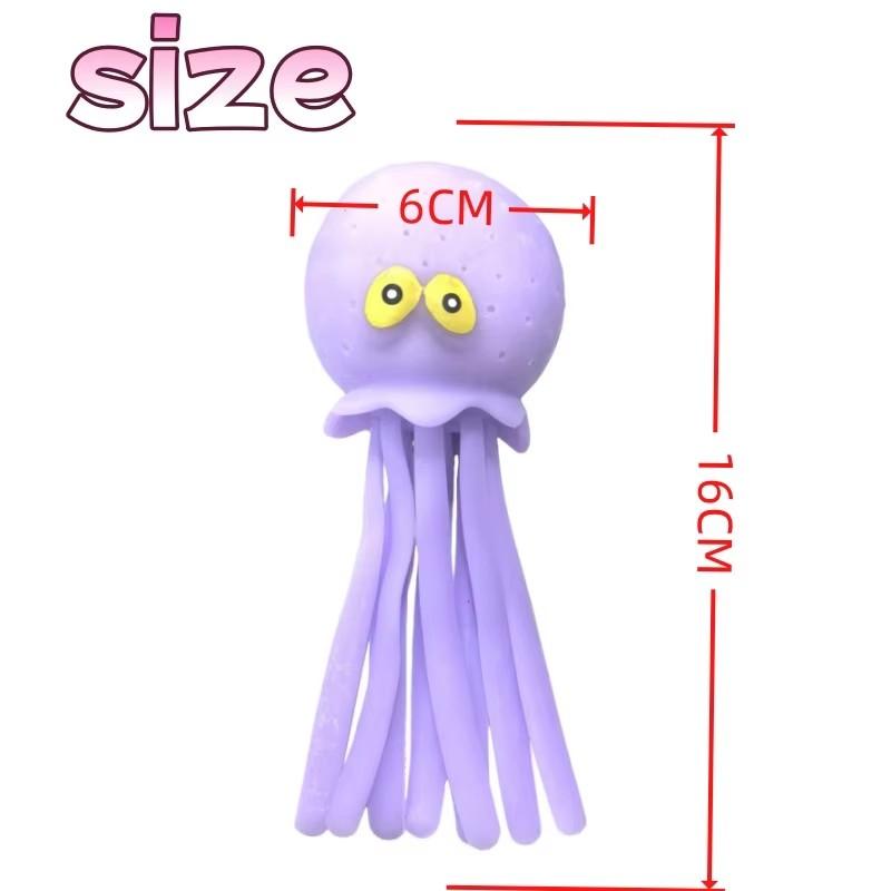 Super Cute Pinch Squeeze Water Octopus Stress Relief Toy Bathing Playing With Water Shower Decoration Summer Swimming Gifts