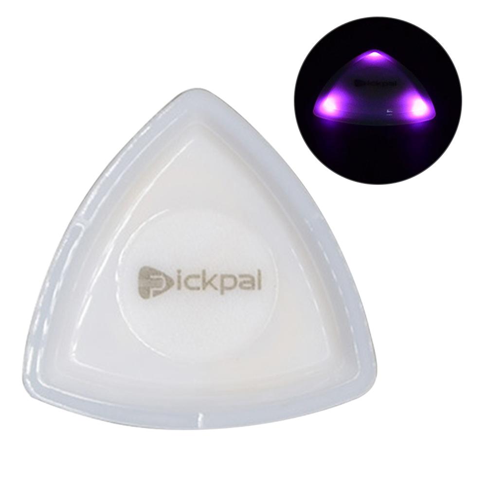 Miwayer LED Luminous Guitar Pick - ABS Electric Heart-shaped Guitar Picks With Three-Color Light Options (White/Green/Purple)