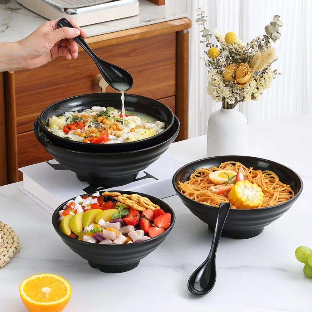 Ring Stripes Fruit Salad Bowl Melamine Noodle Bowl Tableware Ramen Bowl Restaurant