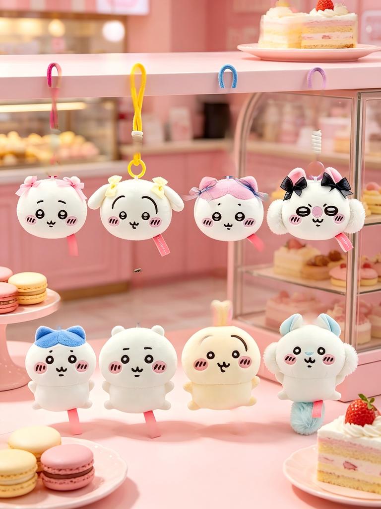 Chiikawa Anime Plush Doll Kawaii Usachi Keychain Hachiware Keyring Stuffed Pendent Backpack Ornament Toy Birthday Gift