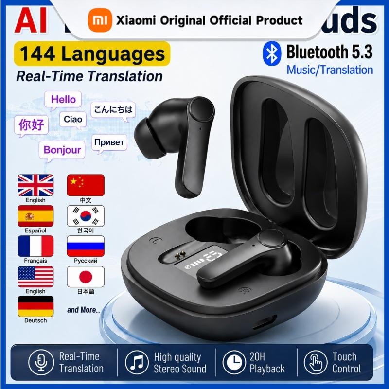 Xiaomi Новые AI BT Наушники Перевод на 144 Языка Беспроводные Bluetooth Наушники Умная Голосовая гарнитура в Реальном Времени для Путешествий Работы
