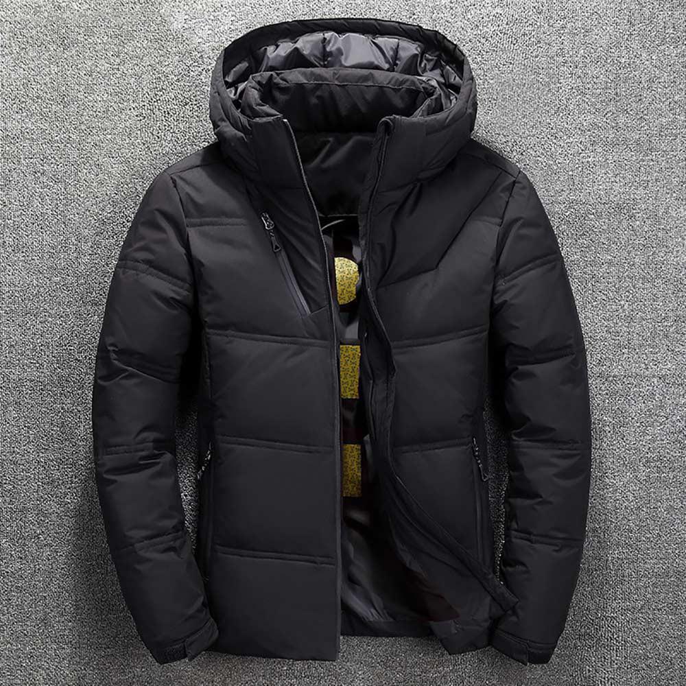 Winter Jacket Mens Quality Thermal Thick Coat Snow Red Black Parka Male Warm Outwear Fashion - White Duck Down Jacket Men