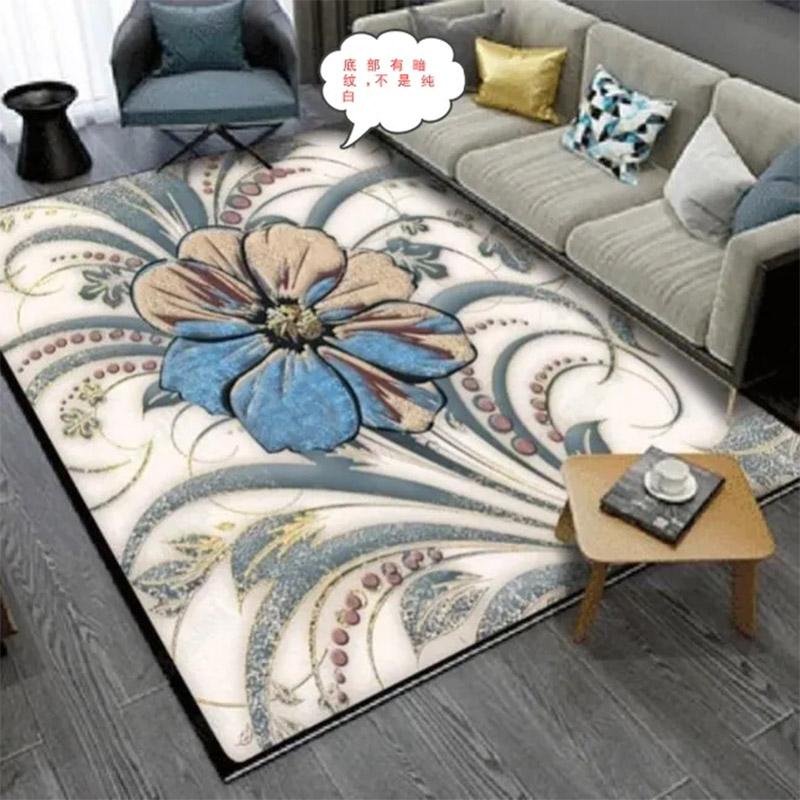 Ковер в европейском стиле Гостиная Диван Ковер Главная Большая площадь Полный ковер Спальня Прикроватный ковер Комната Простой напольный коврик Кухонные коврики