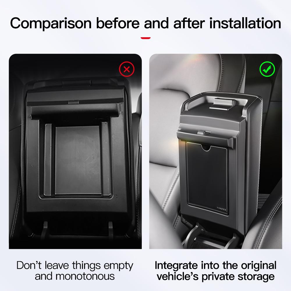 Для Tesla Model 3 Model Y 2022 2023 Центральная консоль подлокотник Магнитный скрытый ящик для хранения Органайзер Коробка автомобильные аксессуары