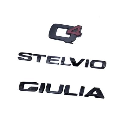 Черный Q4 GIULIA STELVIO буквенная эмблема автомобиля наклейки для Giulia Stelvio аксессуары для внешнего украшения
