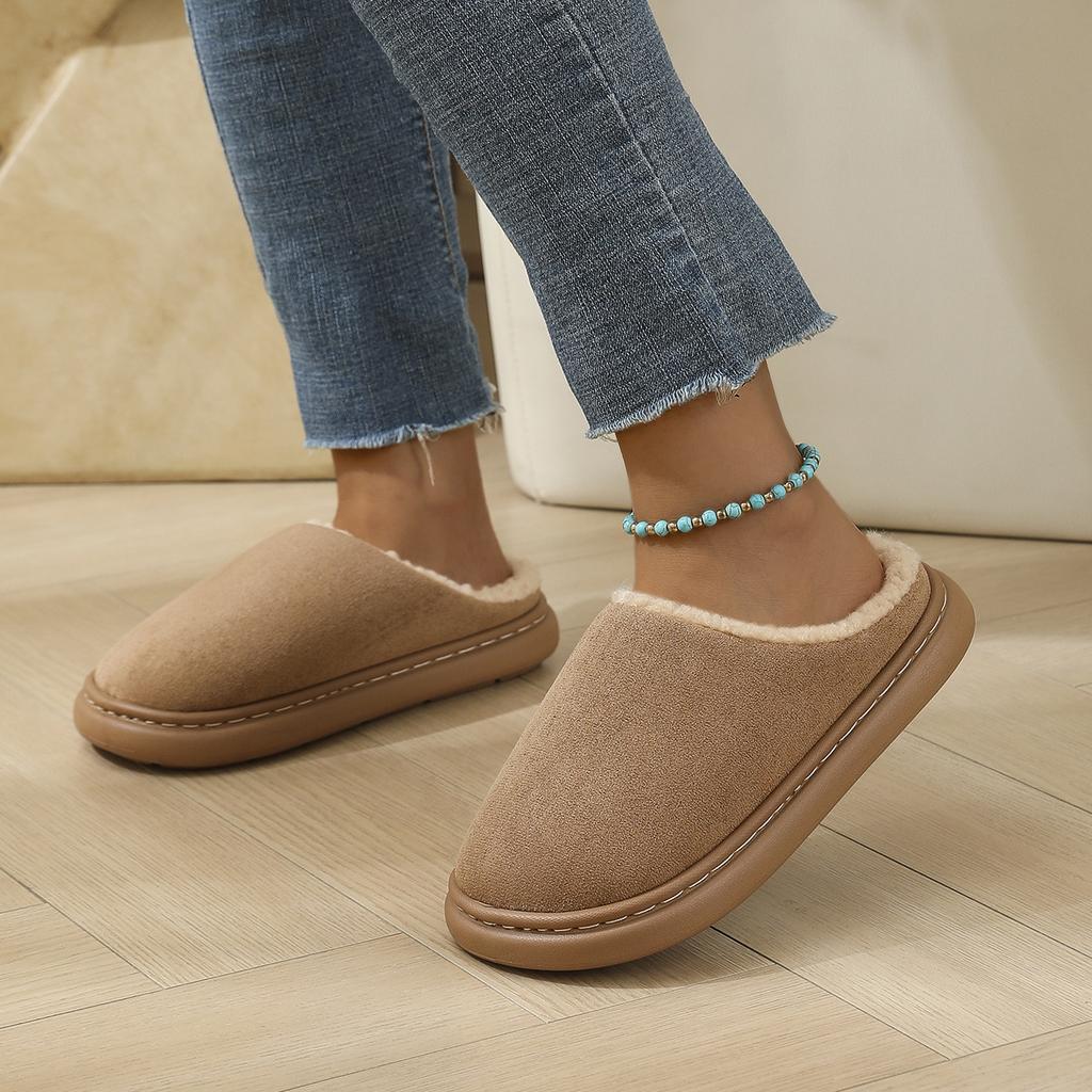 Cotton Slippers for Women, Large Size, Winter Couple, Home Use, Indoor Anti Slip and Warm, Women's Cotton Holder, Men's Thick Sole