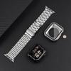 Ремешок+корпус из нержавеющей стали для Apple Watch 44мм 45мм 41мм 40мм Улучшенный ТПУ корпус Iwatch Series 9 8 7 6 SE 5 4 Металлический браслет