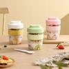 480/570ml Breakfast Cup Portable Oatmeal Cereal Nut Yogurt Salad Cup With Spoon Picnic Lunch Box Students Food Storage Container