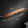 Solid Wood Bathroom Towel Bar Brushed Gold Towel Rack Wall Hanging Coat Hook Bathroom Storage Rack 30cm-45cm Towel Rod