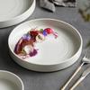 Керамическая тарелка Western Dish 10Inch Nordic White Vegetable Tables Steak Tartes Circle High-end Japanese Round Tableware Restaurant