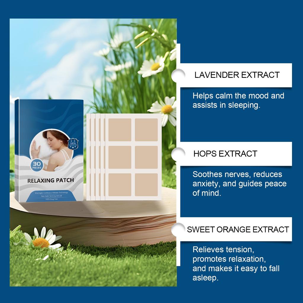 Пластырь для сна, Пластырь для здоровья сна, Пластырь от бессонницы, Пластырь для сна, Пластырь для глубокого сна, 30 Пластырей