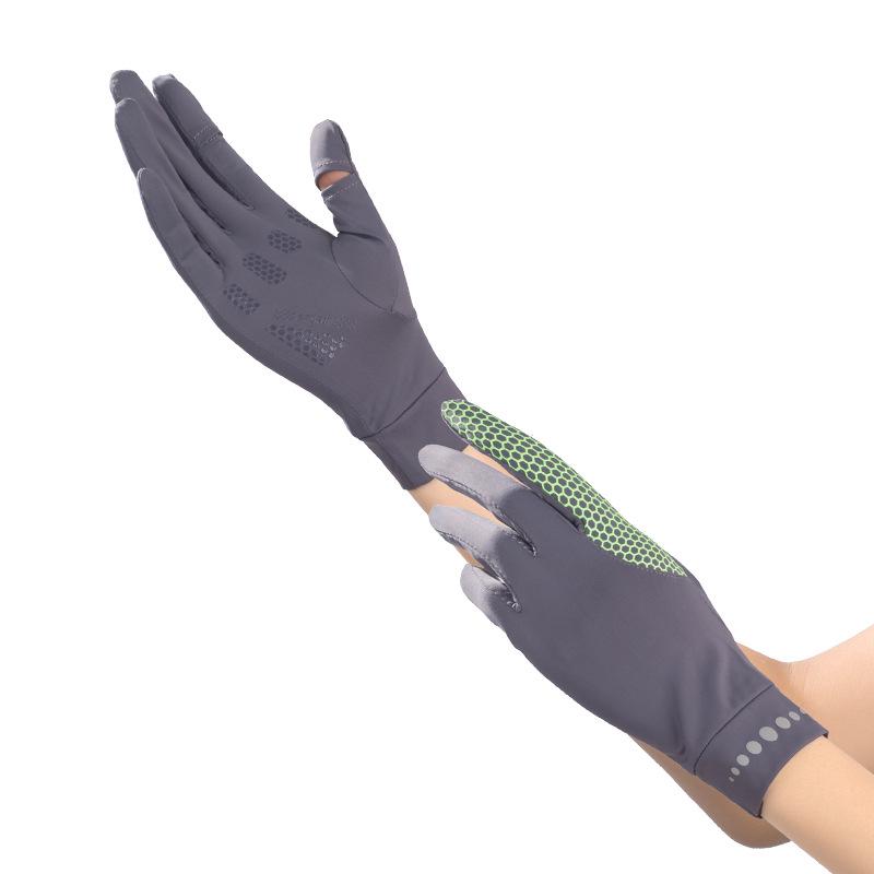 Летние солнцезащитные перчатки из ледяного шелка с сенсорным экраном - Дышащие, Эластичные, Сотовая структура для вождения и езды на велосипеде на открытом воздухе