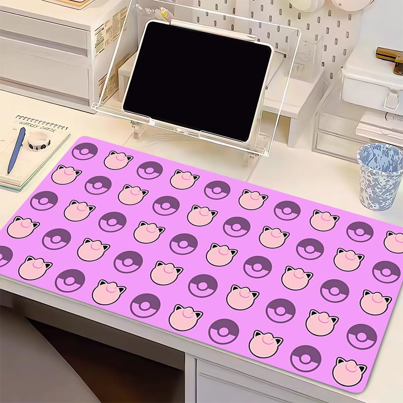 Natural Rubber Mouse Pad Anime Tablet Varmilo Keyboard Pad Carpet Kawaii Laptop Gaming Accessories Pokemon Jigglypuff Mousepad