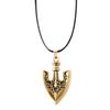 Anime JOJOS BIZARRE ADVENTURE Stand Awakening Golden Arrow Pendant Necklace Stone Sea Worm Arrow Leather Rope Necklace