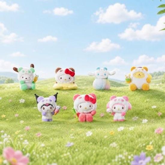 TOP TOY Sanrio Серия Цветная Панда 1 шт. Гачапон Сюрприз Фигурка Софуби ПВХ