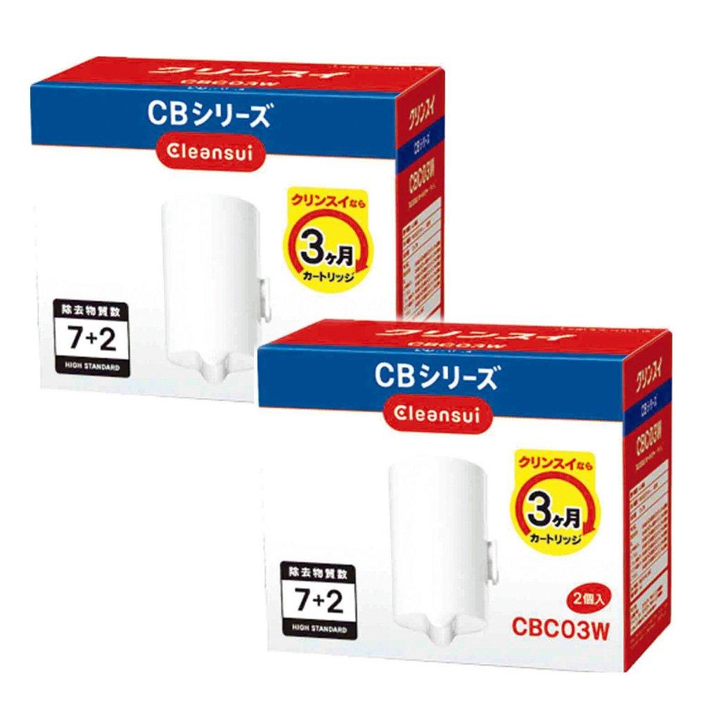 Набор из 2 сменных картриджей для Mitsubishi Chemical Cleansui CB Series High Standard Removal Substances CBC03W Всего 4 шт. 7+2 (2 куска)