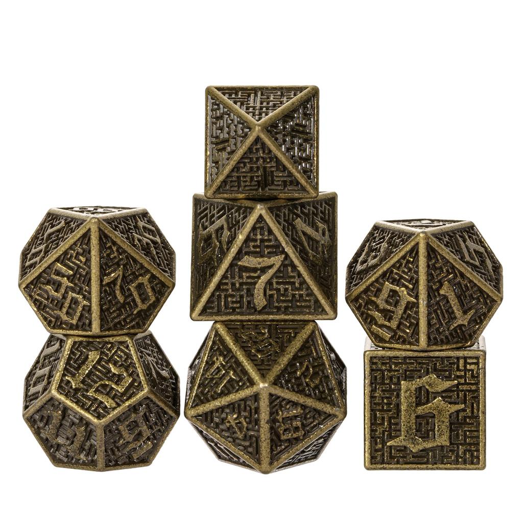Cusdie DND Металлический набор кубиков-лабиринтов D4-D20 для ролевых игр Pathfinder Настольные игры TRPG
