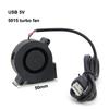 DC 5015 5V 5 Volt USB 5cm Turbo Blower Fan CPU Cooler Cooling Sleeve Bearing 50x15MM Fan for 3D Printer 50x50x10mm PC