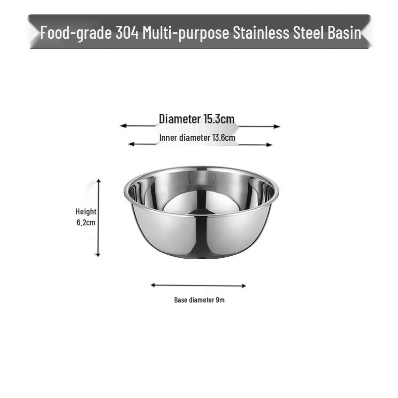 Xinrong 304 Food Grade Stainless Steel Mixing Bowl