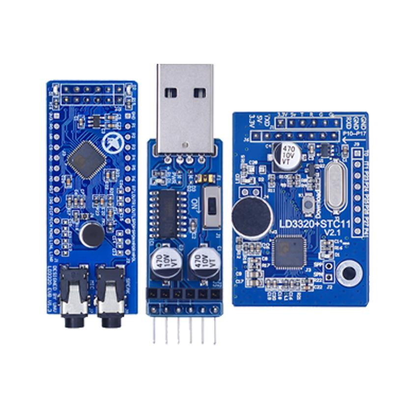 LD3320A Offline Voice Recognition Module, 3.3V/5V UART/SPI Dual Communication Three Versions Onboard Crystal For Arduino