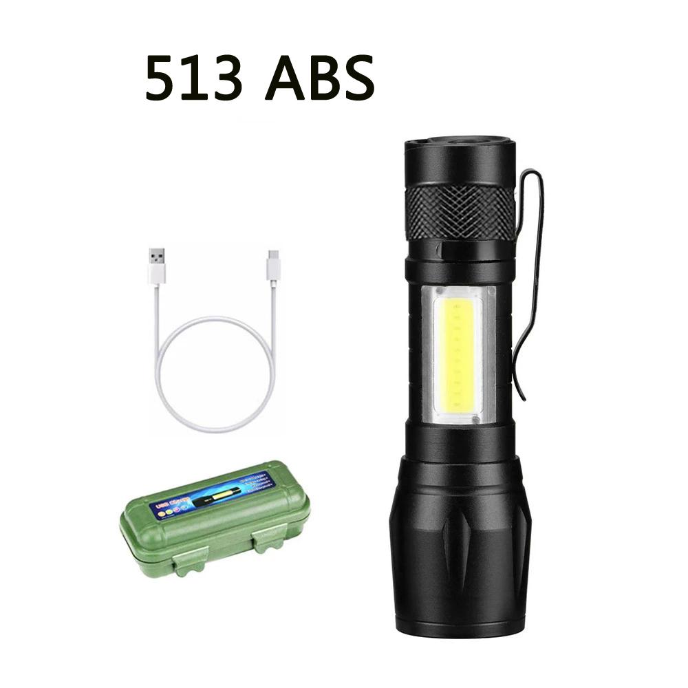 Мини светодиодный фонарик COB+XPE Портативный фонарь USB-зарядка Кемпинговый фонарь Масштабируемый фокусирующий свет Тактический фонарик с зажимом для ручки