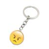 Smiley Face Metal Keychain Pendant - Cute Car Bag Ornament Gift