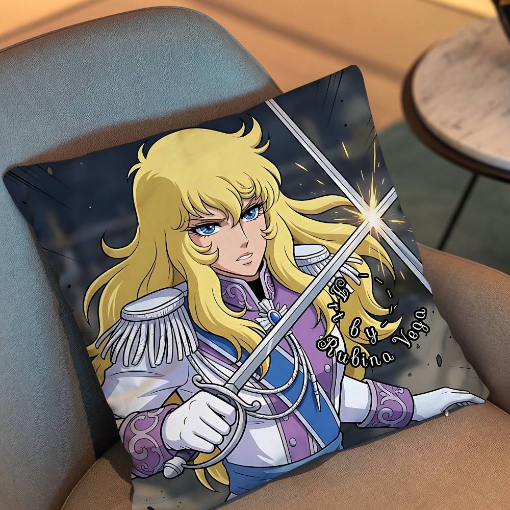 Lady Oscar Rose Of Versailles Pillow Case Pillow Case Living Room Sofa Cushion Cover Suitable For Home Bedroom Room Decoration