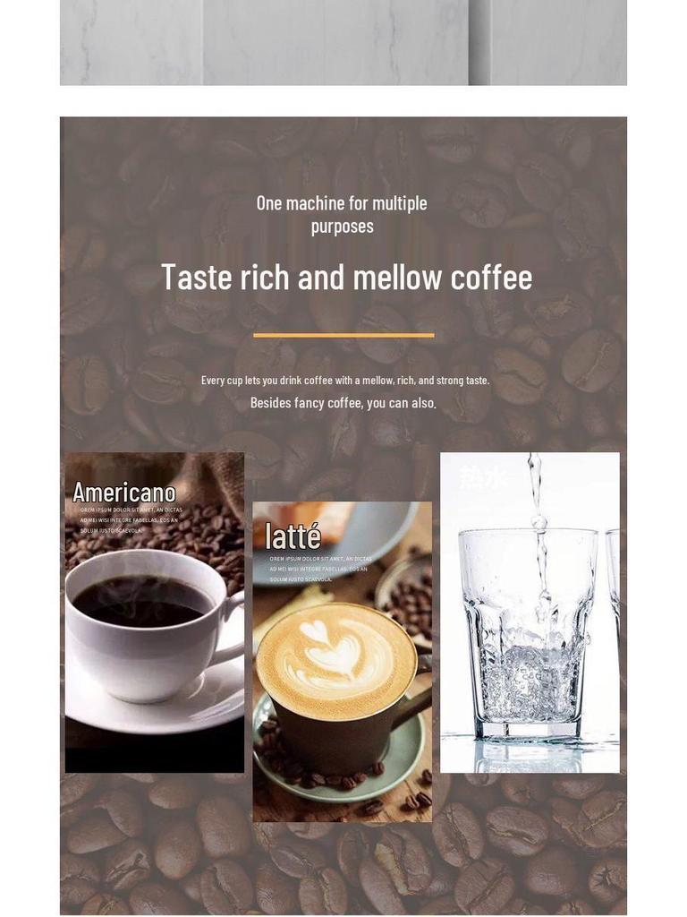 Умная кофемашина с сенсорным экраном: Полностью автоматическая эспрессо-машина и для американского кофе для домашнего или гостиничного использования