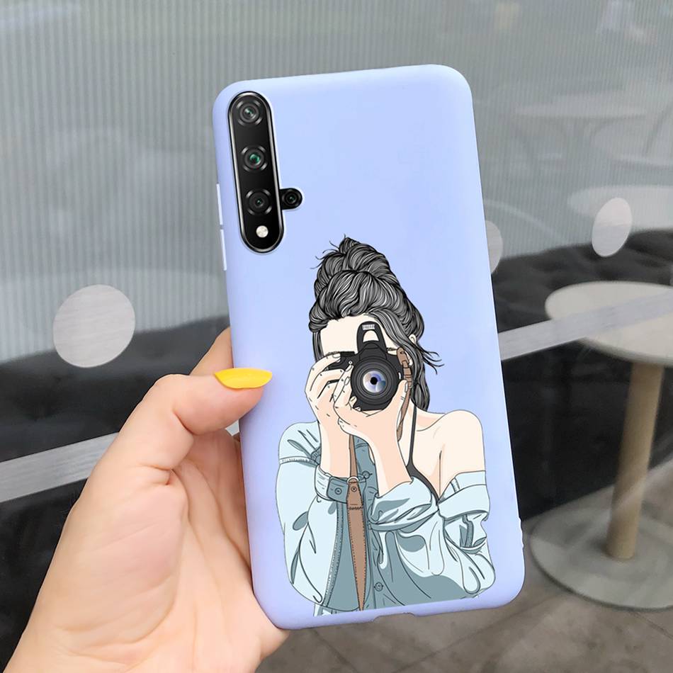 Чехол для Huawei Nova 5T Красивая Девушка Цветок Чехол для Телефона Для Huawei Nova5T YAL-L21 Мягкий Силикон Ударопрочная Задняя Крышка Бампер