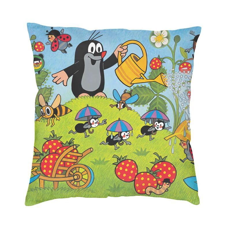 Cute Happy Mole Krtek Nordic Throw Pillow Covers Home Decorative D Printing Custom Cartoon Little Maulwurf Car Cushion Case
