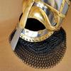 Viking Chainmail Helmet Vandal Medusa Steel and Brass Helmet Hand-Forged Chainmail Armor Medieval Warrior Gift