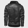 Men's Lamb Fur Leather Jacket - Thick, Warm Motorcycle Coat, Casual Large Size for Europe and America.