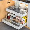 Pull Out Tray Organizer Kitchen Storage Rack Cabinet Expandable Under Sink Spice Boxes Silent Slide Drawer Style Bowl Dish Shelf