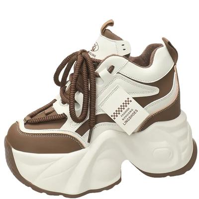 Модные женские меховые кроссовки на высокой платформе, новые зимние теплые плюшевые зимние туфли на толстой подошве 10 см, повседневные кожаные туфли, массивные спортивные кроссовки для папы