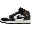 New Air Jordan 1 Anti-Slip Wear-Resistant Mid-Top Children's Basketball Shoes Black Teenagers FZ3938-001