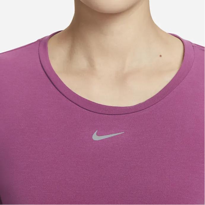 Nike Свободный крой, круглый вырез, футболка, женские топы, фиолетовый DD0621-653