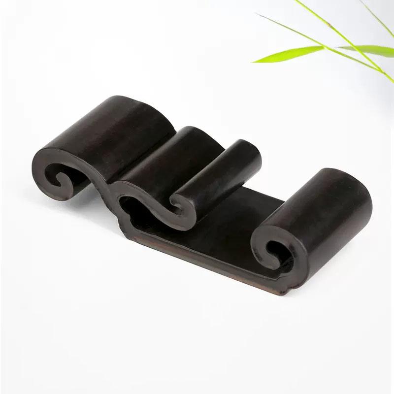 Rosewood Carving Handlebar, Handlebar Ornaments Base, Solid Wood Stone, Flower Pot, Teapot Base Bracket