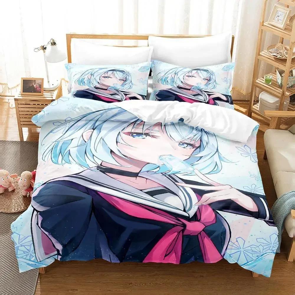 3D Anime The Ryuo's Work Is Never Done! Bedding Set Single Twin Full Queen King Size Bed Set Adult Kid Bedroom Duvet Cover Sets