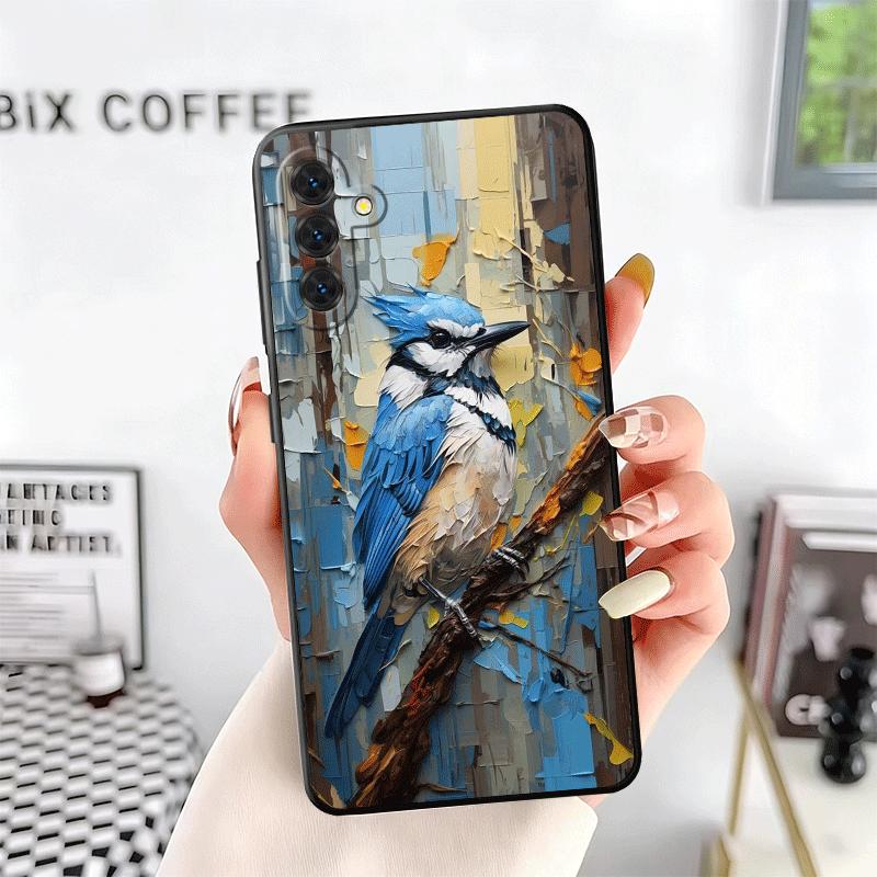 Bird Oil Painting Style Soft Phone Case for Samsung A17 A37 A57 A16 A26 A36 A56 A15 A25 A35 A55 A14 A24 A34 A54 A13 A23 A33 A53
